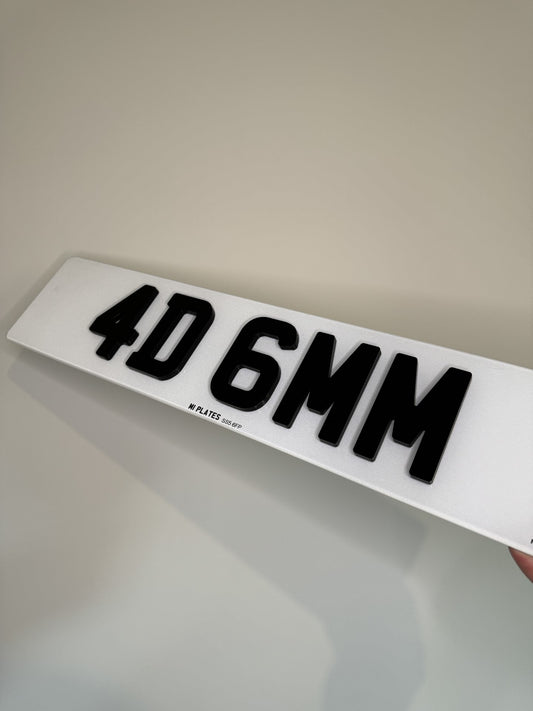 4D 6mm Premium Number Plates