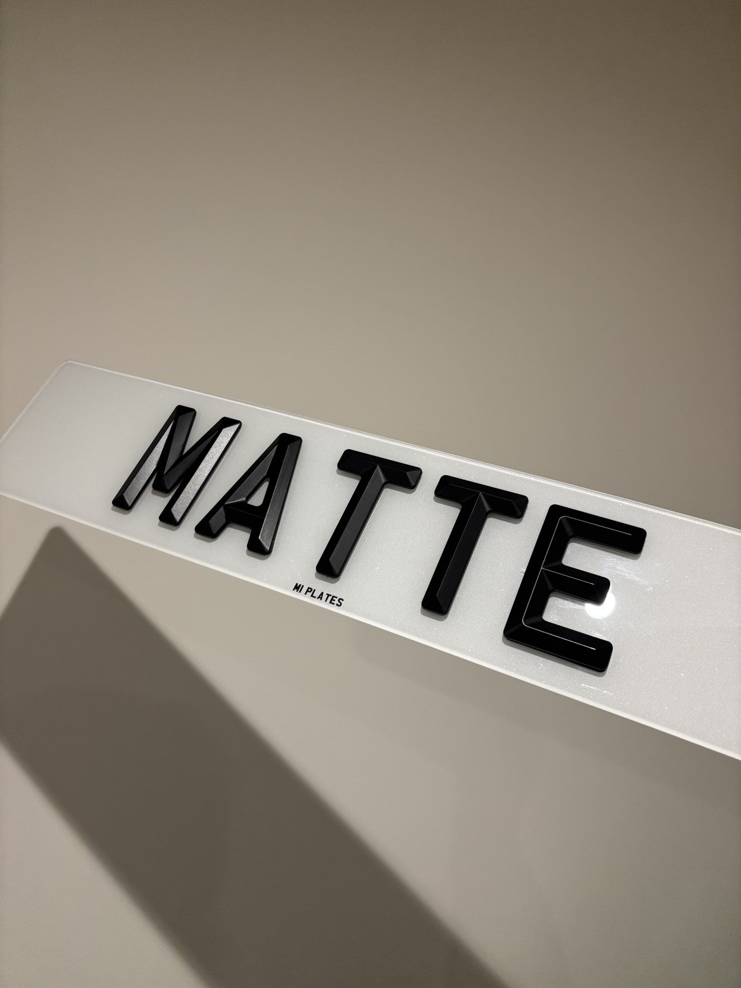 4D Bevelled 5mm Matte Premium Number Plates