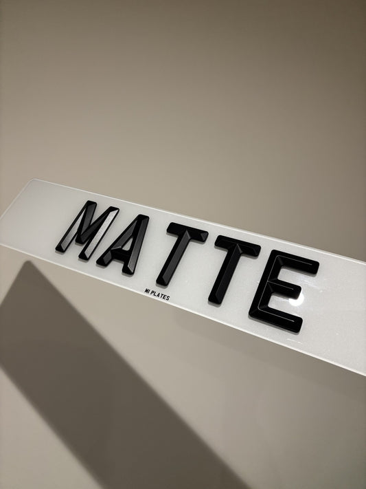 4D Bevelled 5mm Matte Premium Number Plates