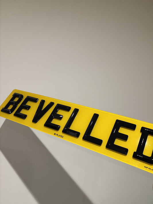 4D Bevelled 5mm Premium Number Plates