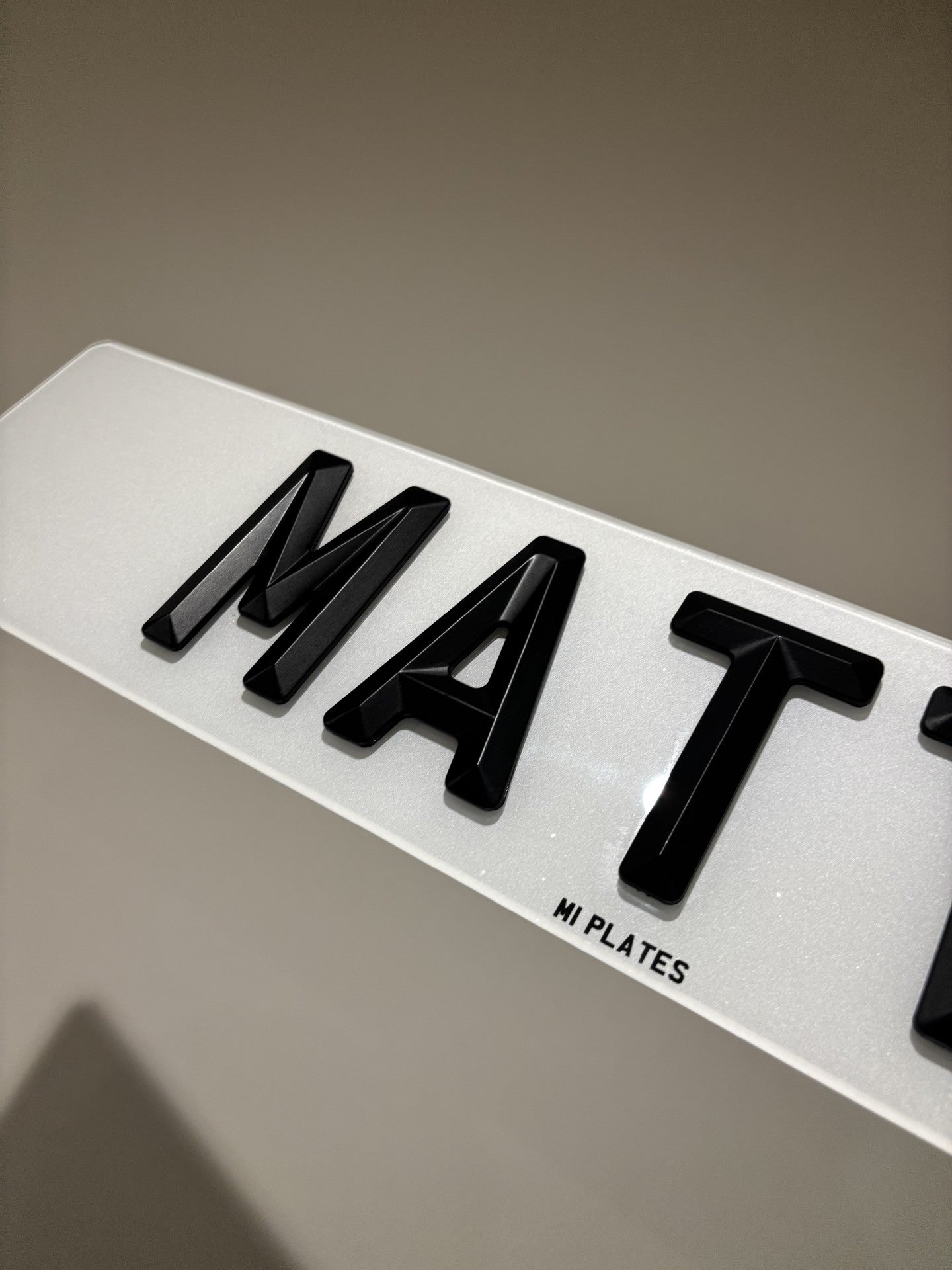 4D Bevelled 5mm Matte Premium Number Plates