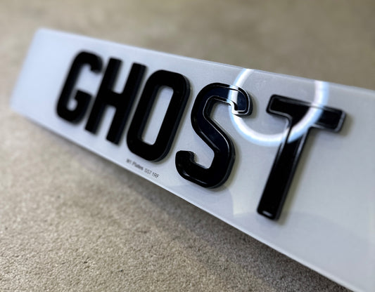 Premium Ghost Style Number Plates