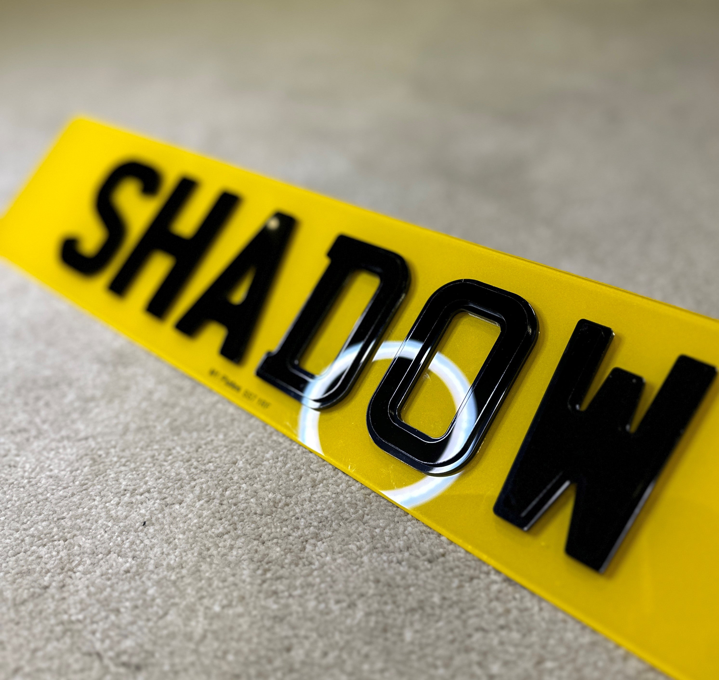 Shadow Numbe Rplates Premium Shadow Style Number Plates – M1 Plates