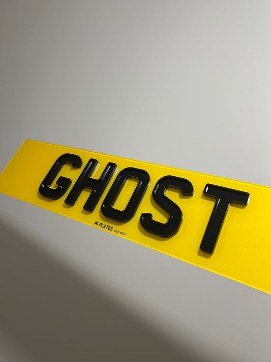 Premium Ghost Style Number Plates